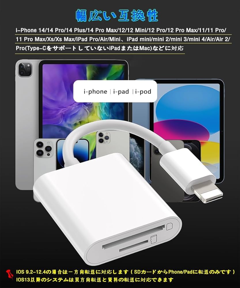 Amazon.co.jp: i-Phone SDカードリーダー カードリーダー 【新